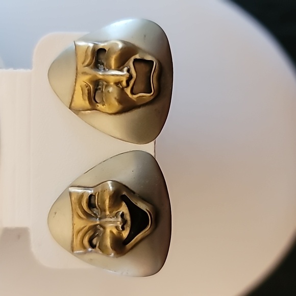 Vintage Comedy/Tragedy Earrings - Picture 1 of 4